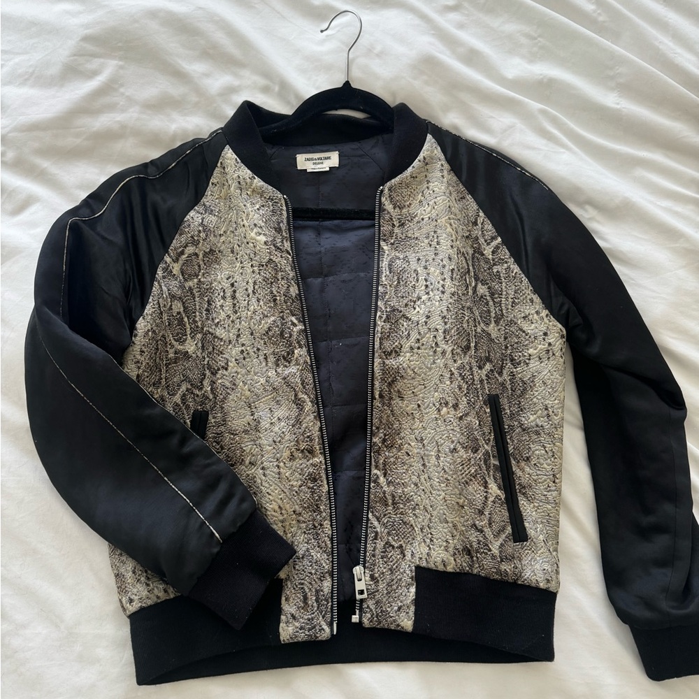 Zadig&voltaire Black and Tan Patterned Jacket